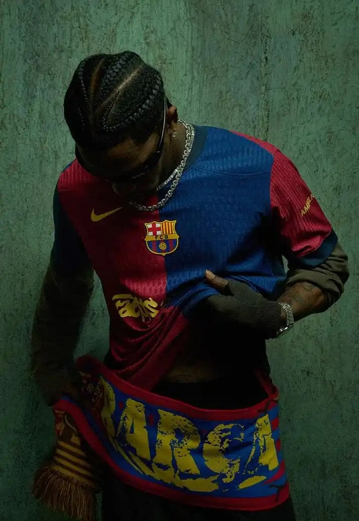 LIMITED EDITION FC BARCELONA X TRAVIS SCOTT jersey. FC Barcelona 24/25 Men’s Kit