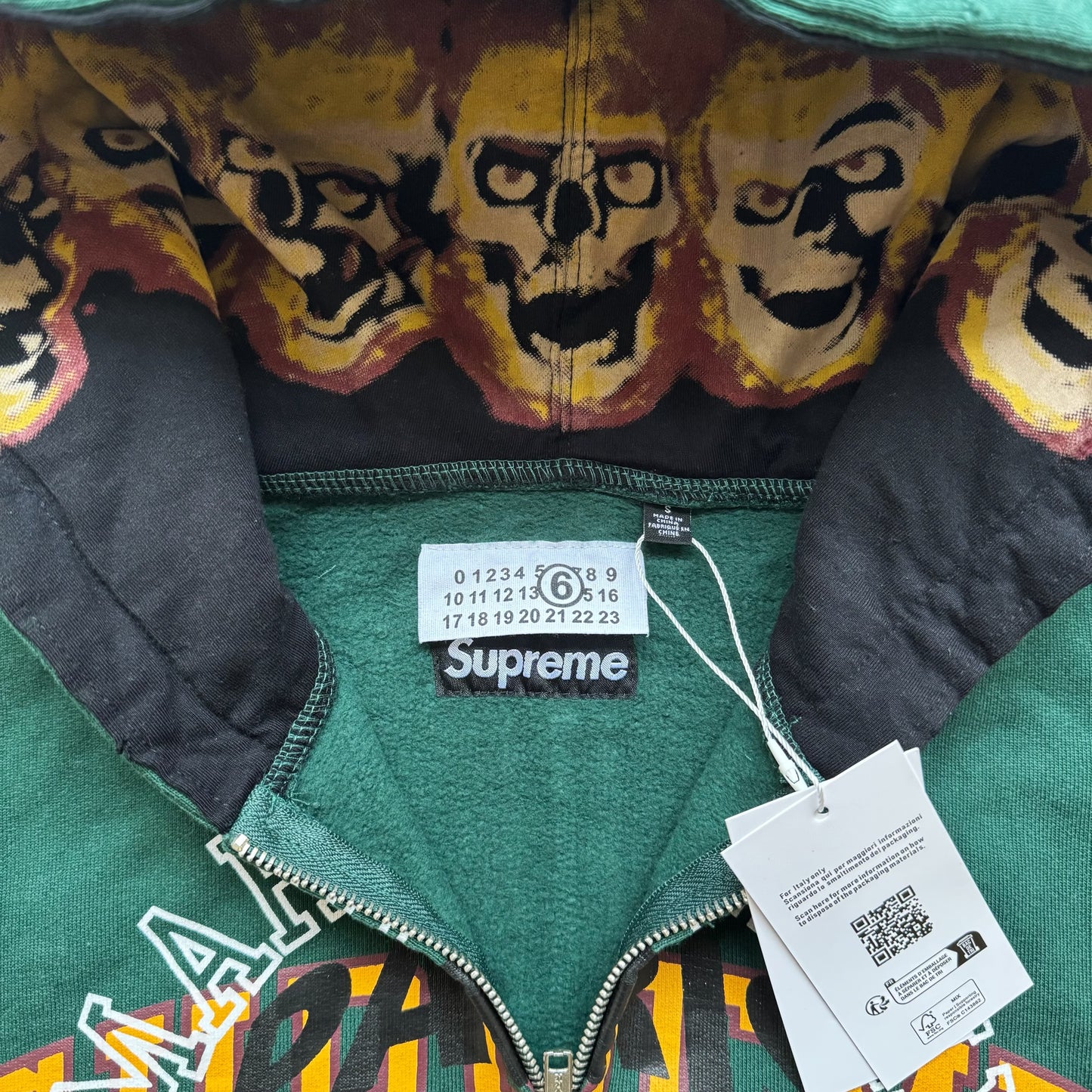 Supreme MM6 zip up hoodie