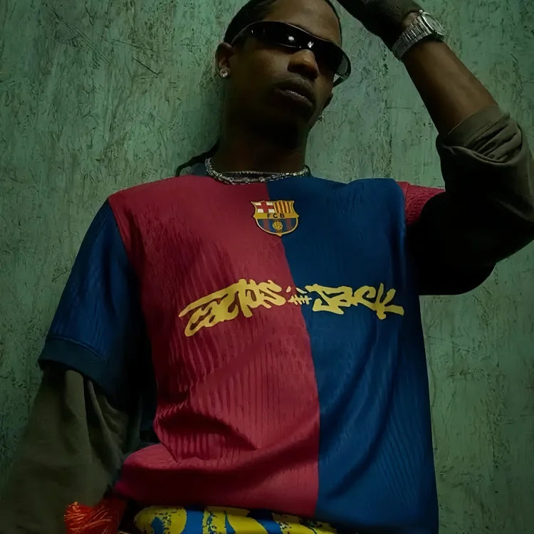 LIMITED EDITION FC BARCELONA X TRAVIS SCOTT jersey. FC Barcelona 24/25 Men’s Kit