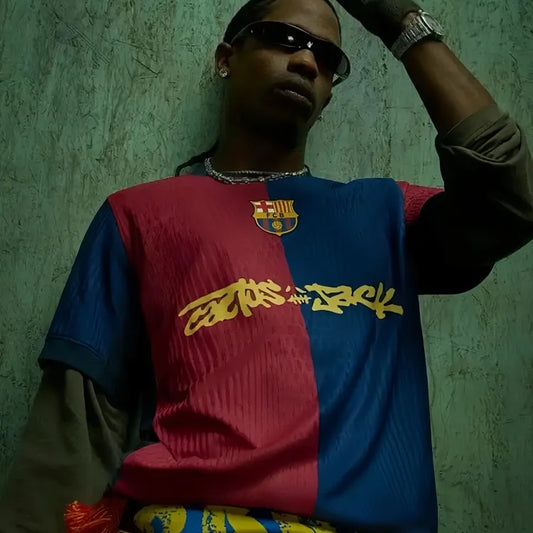 LIMITED EDITION FC BARCELONA X TRAVIS SCOTT jersey. FC Barcelona 24/25 Men’s Kit